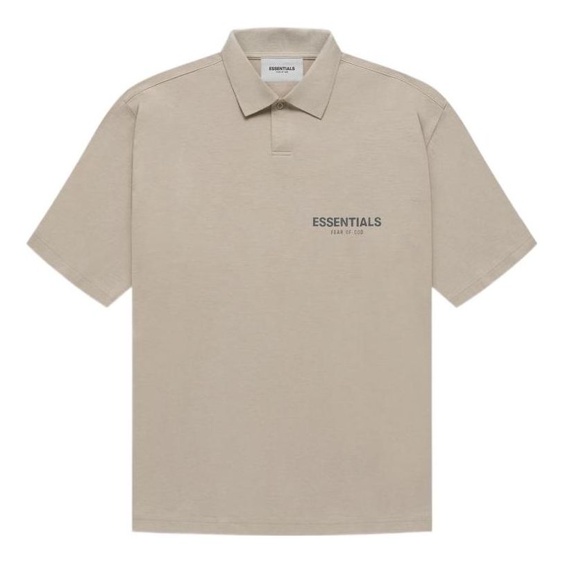 Polotröja Fear of God Essentials Polo Shirt Beige | FOG-FW21-593