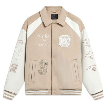 Jacka Li-Ning D. WADE Hall of Fame Varsity Jacket Beige | AJPT005-3, 1