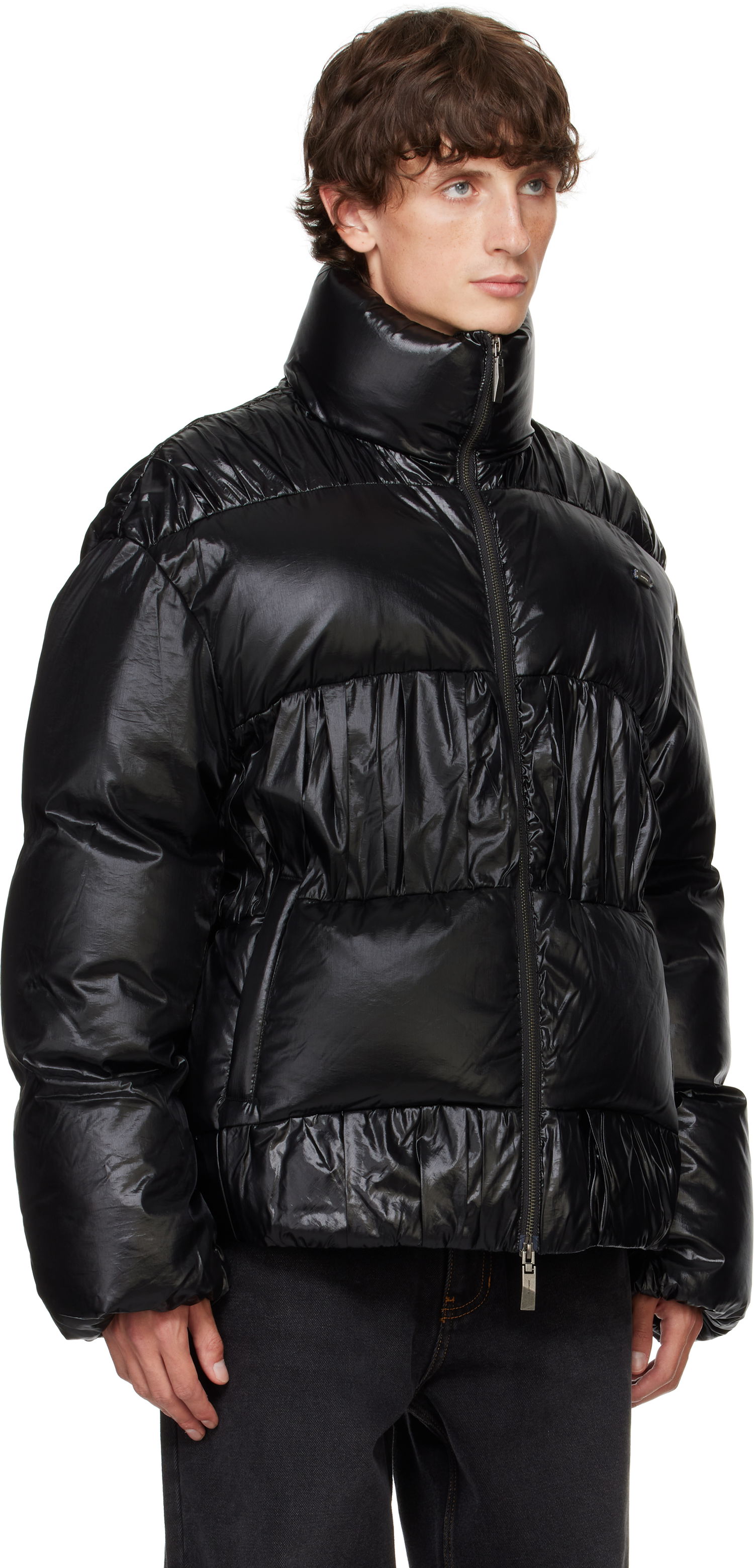 Pufferjacka ADER ERROR Gathered Down Jacket Svart | BN01FWDW0101BK, 1