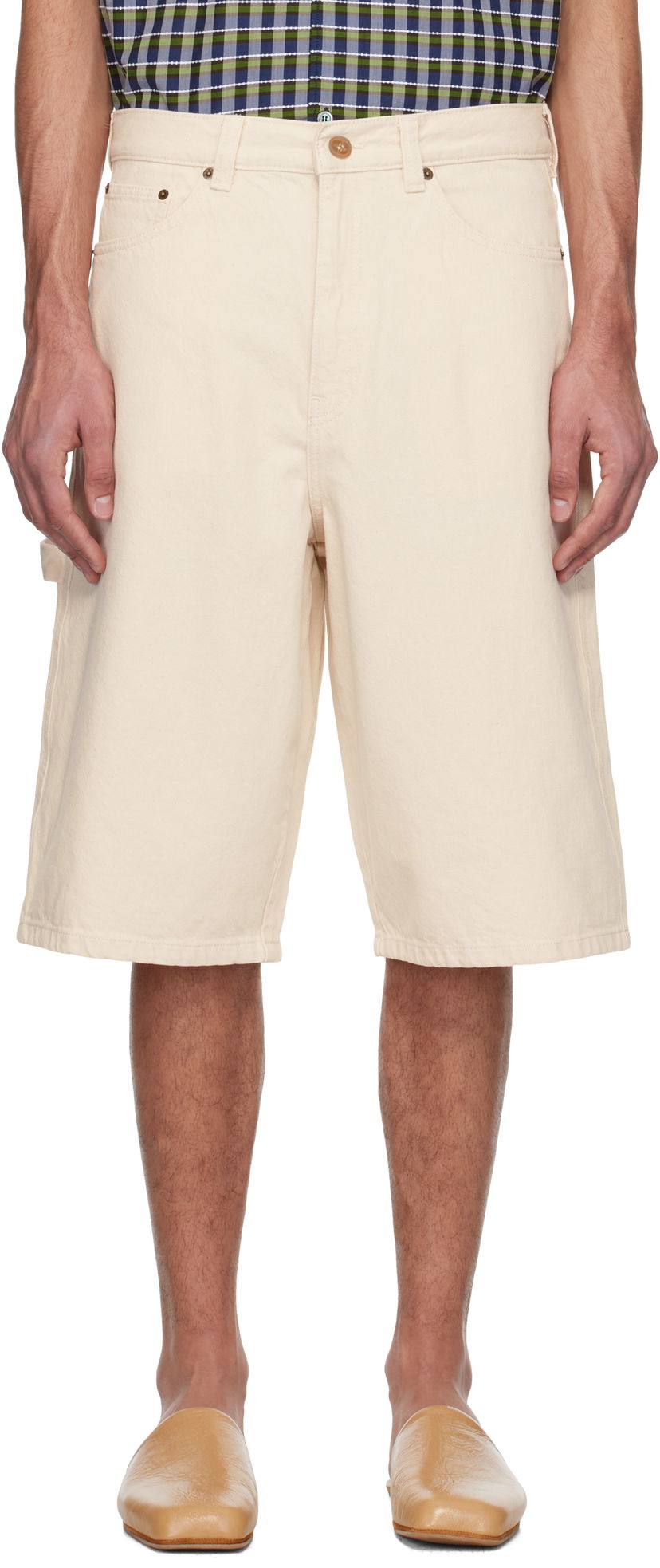 Shorts A.P.C. A.P.C. Westland Denim Shorts Beige | COHGM-H10216