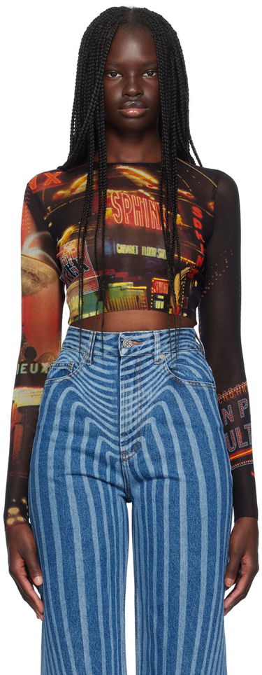 Crop top Jean Paul Gaultier Gaultier 'The Pigalle Crop' Long Sleeve T-Shirt Flerfärgad | 24/30-F-TO205-T552-00301550, 0