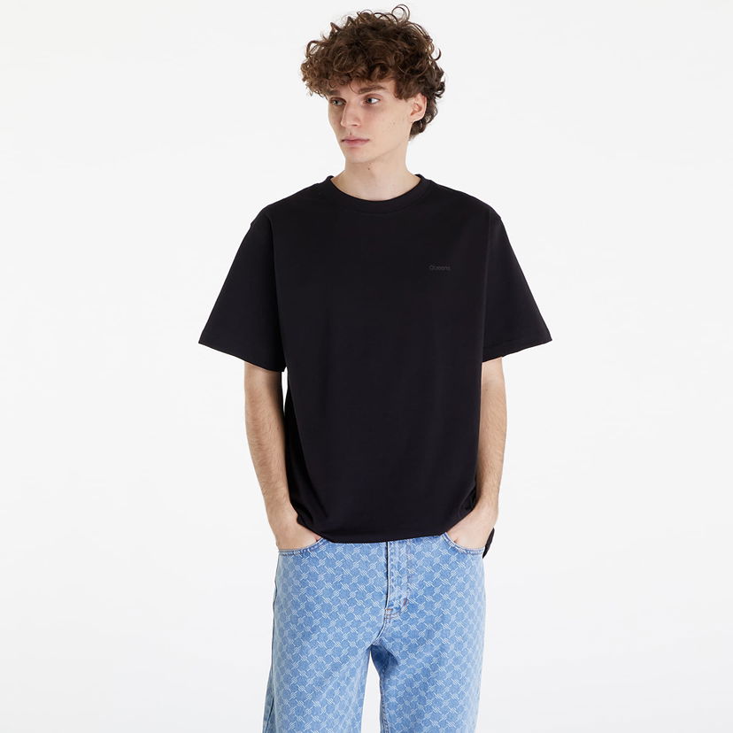 T-shirt Queens Essential T-Shirt With Tonal Print Black Svart | QNS_006