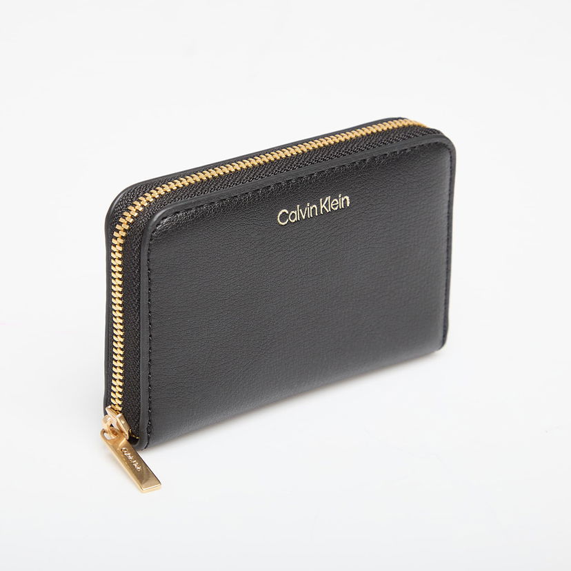 Plånbok CALVIN KLEIN Wallet Foil Logo Medium Zip Around Black Svart | LV04F1091G 332