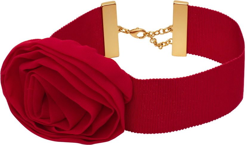 Halsband Blumarine Rose Choker Röd | P422W267A