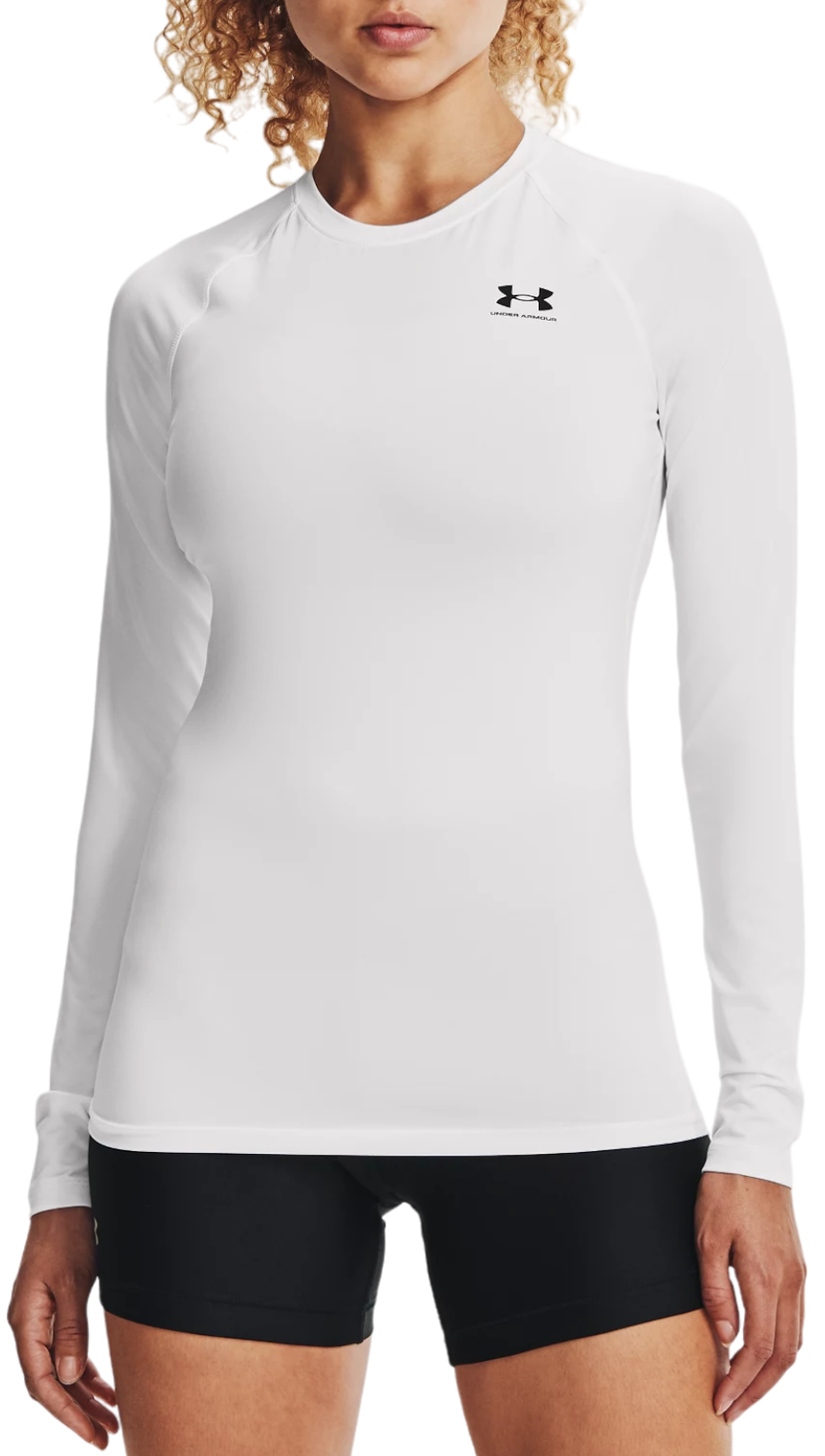 T-shirt Under Armour HeatGear Compression Long Sleeve Vit | 1365459-100