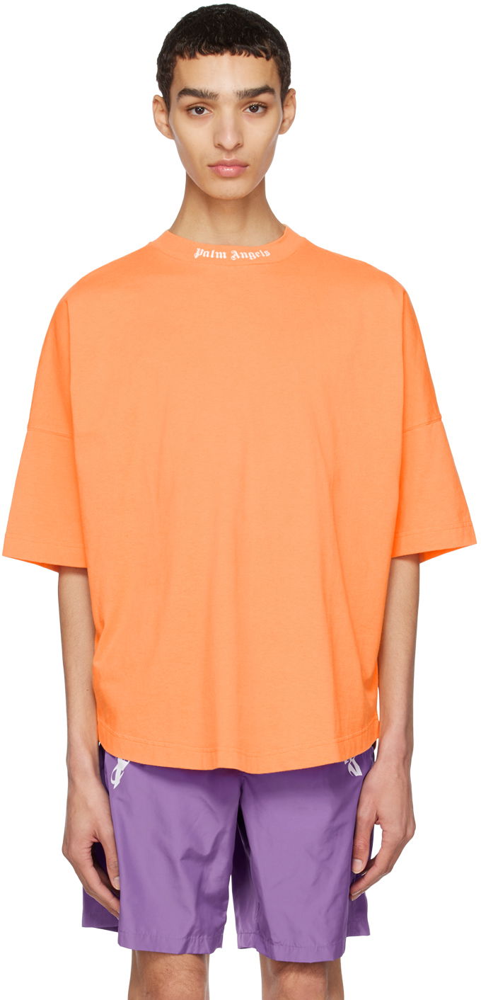T-shirt Palm Angels Orange Oversized Orange | PMAA002C99JER0062301
