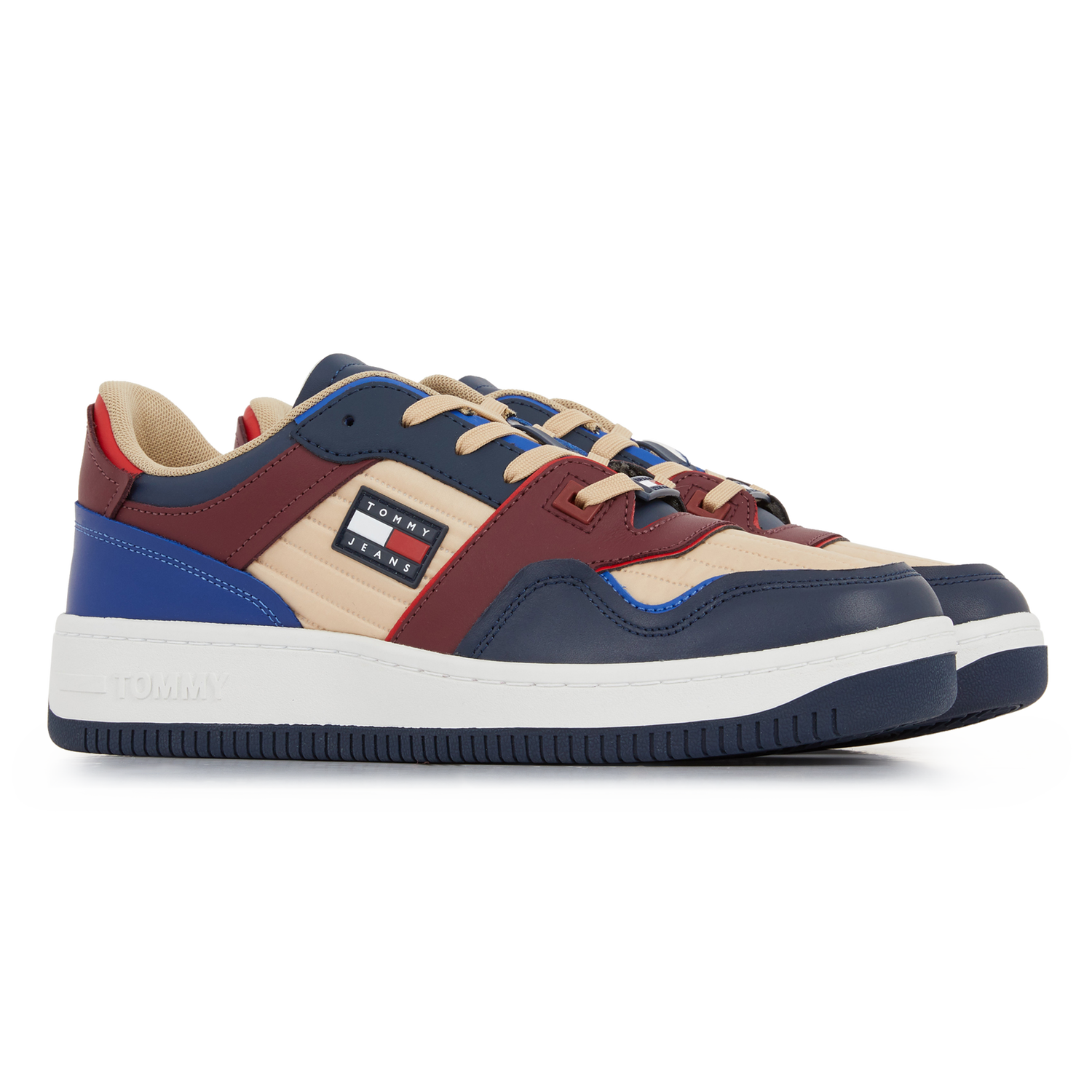 Sneakers och skor Tommy Hilfiger Retro Basket Warm Lined Bleu/bordeaux Flerfärgad | EM0EM01074C87, 1