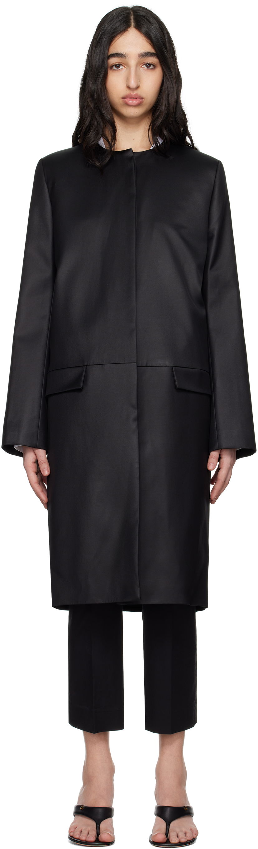Rockar TOTEME TOTEME Chintz Coat Svart | 252-WRO0208-FB0390