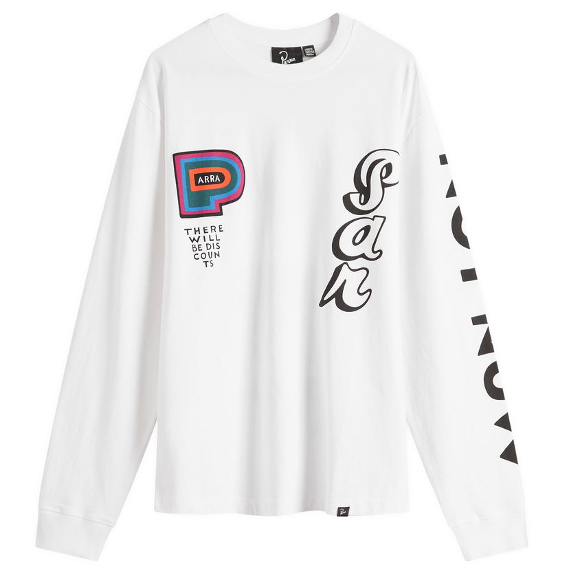 T-shirt By Parra Parra Long Sleeve T-Shirt There Will Be Discounts Vit | 53430-WHT