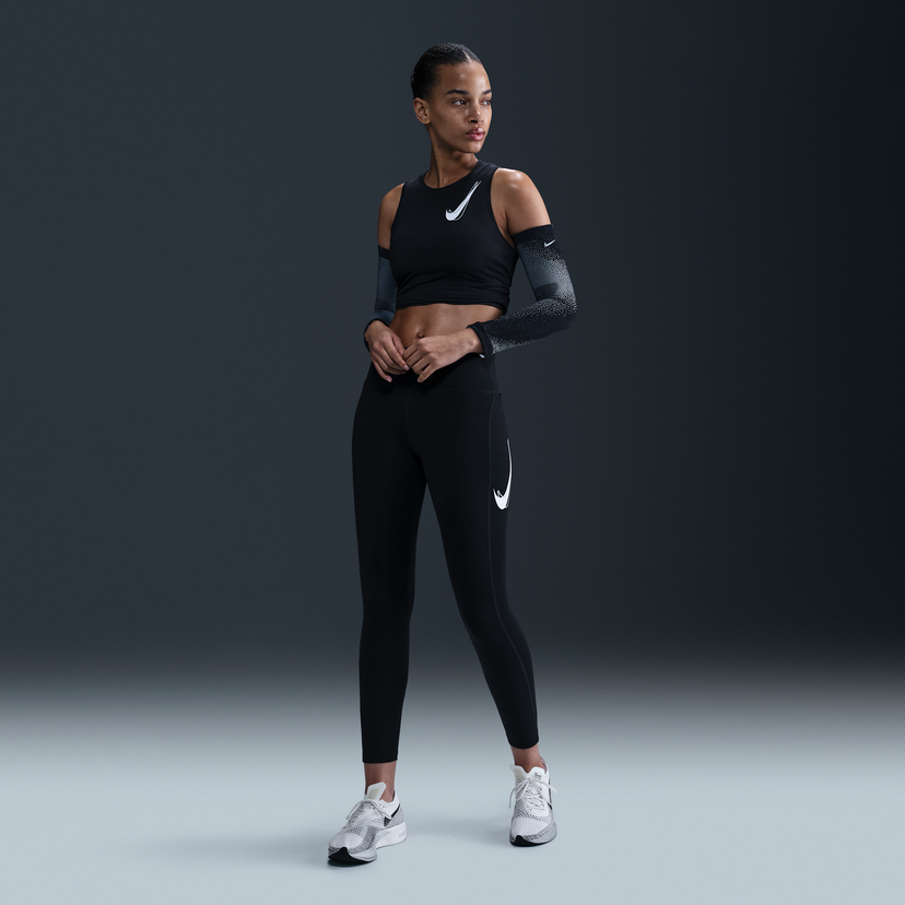 Damasker Nike Nike Fast 7/8 Mid-Rise Leggings Svart | HV8555-010