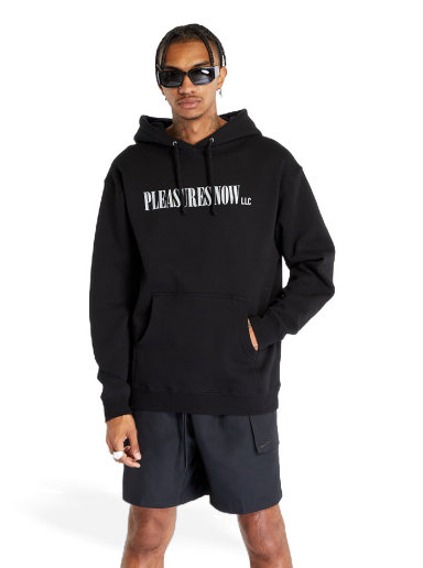 Sweatshirt Pleasures LLC Fleece Hoodie Black Svart | P23F054 BLACK