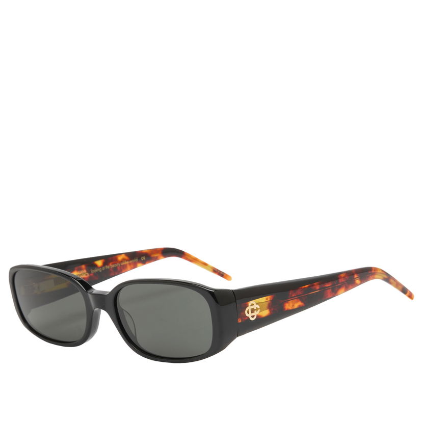 Solglasögon Casablanca Casablanca Oval Stripe Acetate Sunglasses Brun | EW-078-01-BLTQ