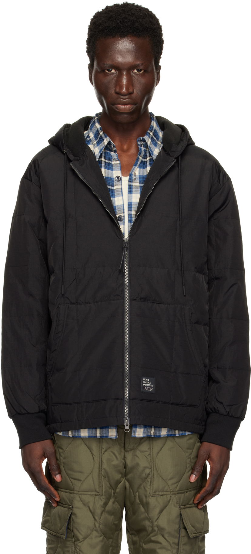 Sweatshirt TAION Sports Classic Front Zip Jacket Svart | TAION-106WZSC