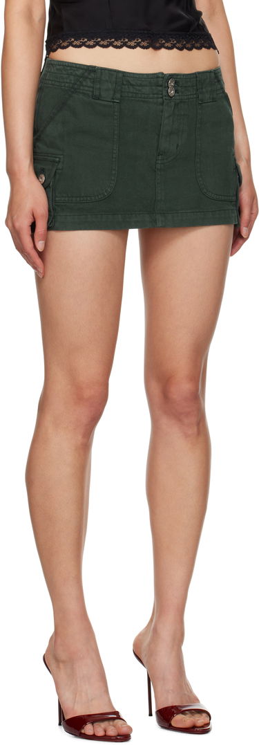 Kjol GUIZIO Guizio Anais Cargo Miniskirt Grön | F24312W100, 1
