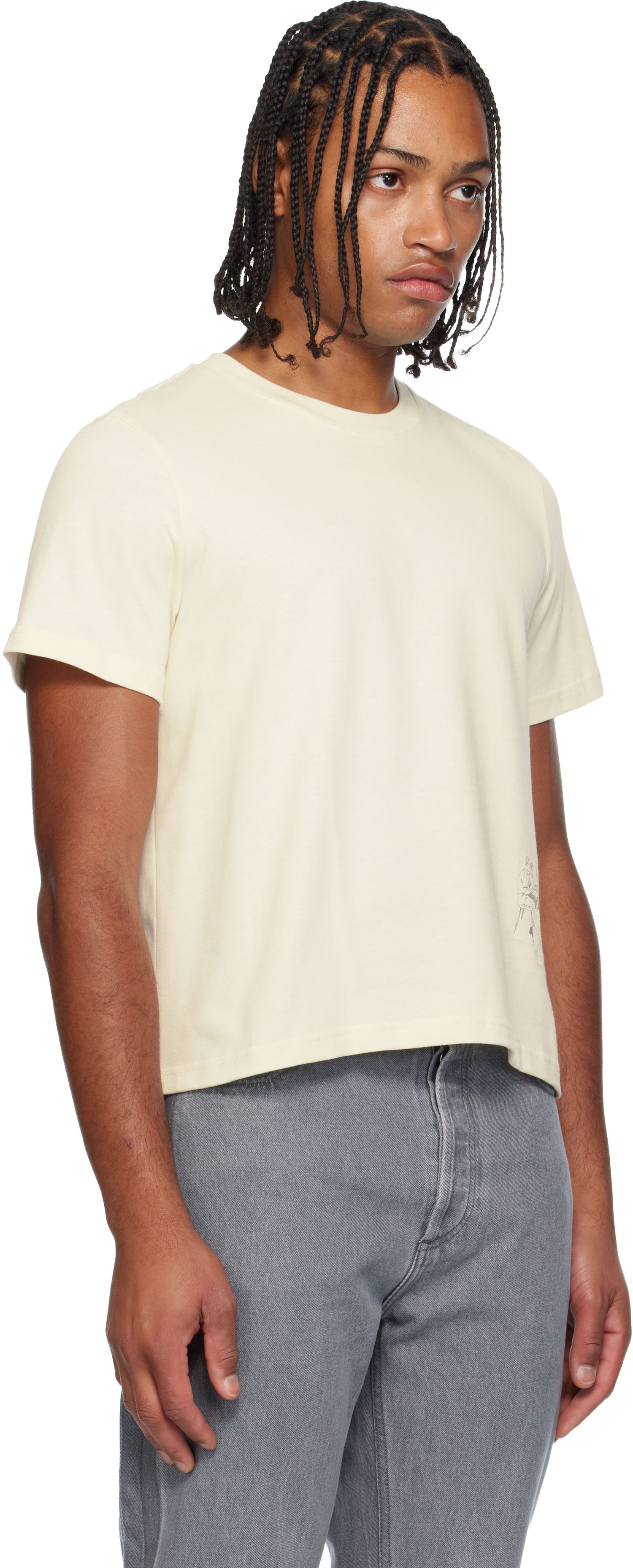 T-shirt JW Anderson JW Anderson Mini Graphic T-shirt Beige | JT0315-PG1510, 1