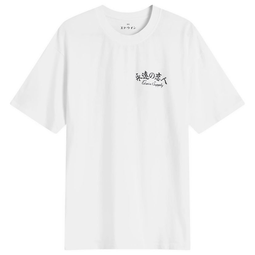 T-shirt EDWIN Forever Lover Graphic T-Shirt, Size Large Vit | I035008-0267