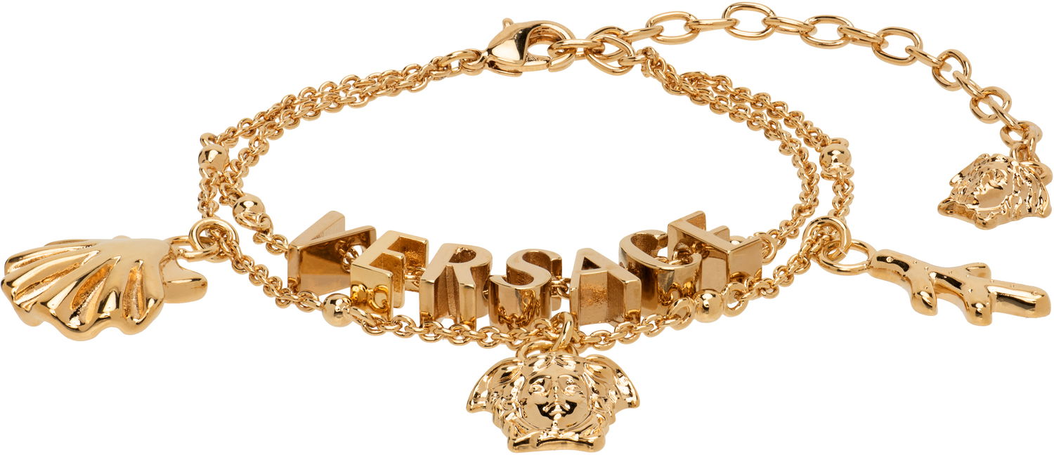 Armband Versace Versace Icons De La Mer Gold-Tone Charm Bracelet Metallisk | 1020565_1A00620, 0