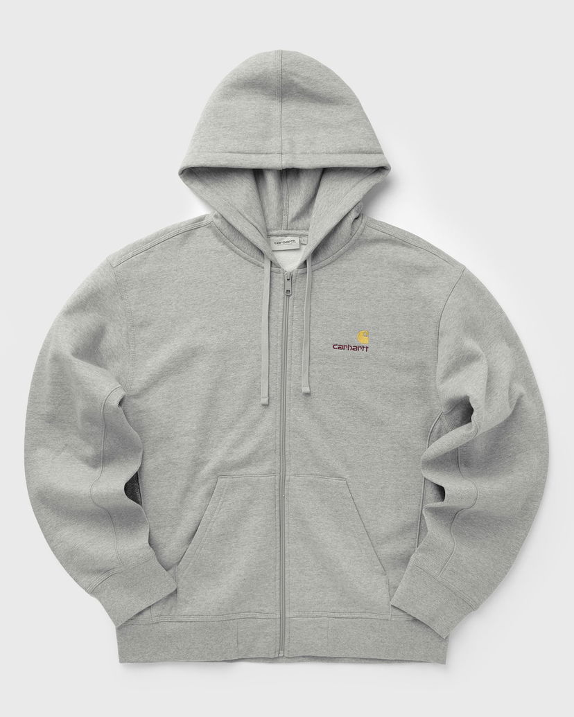 Sweatshirt Carhartt WIP Full-Zip Hooded American Script Jacket Grå | I033063-V6.XX