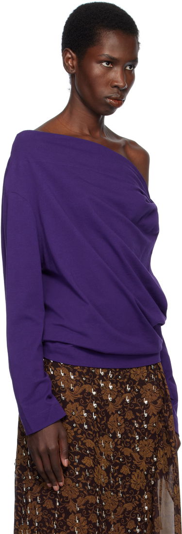 Sweater Dries Van Noten Dries Van Noten Off-Shoulder Top Purpur | 251-011142-1603, 1