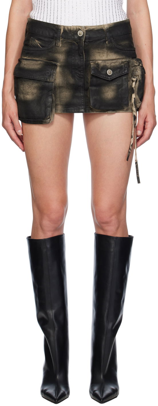 Kjol The Attico Attico Fay Denim Miniskirt Svart | SPEWCS136 C109