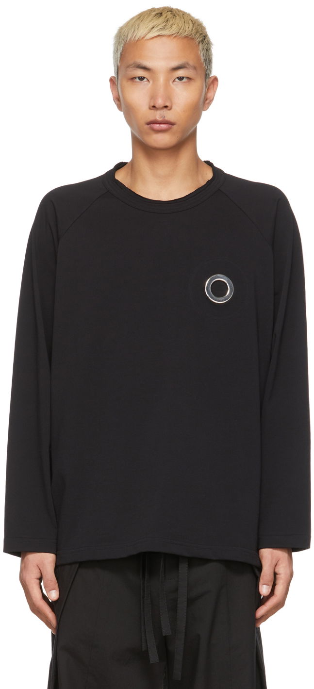 T-shirt Craig Green Eyelet Long Sleeve T-Shirt Svart | CGSS22CJETSS03
