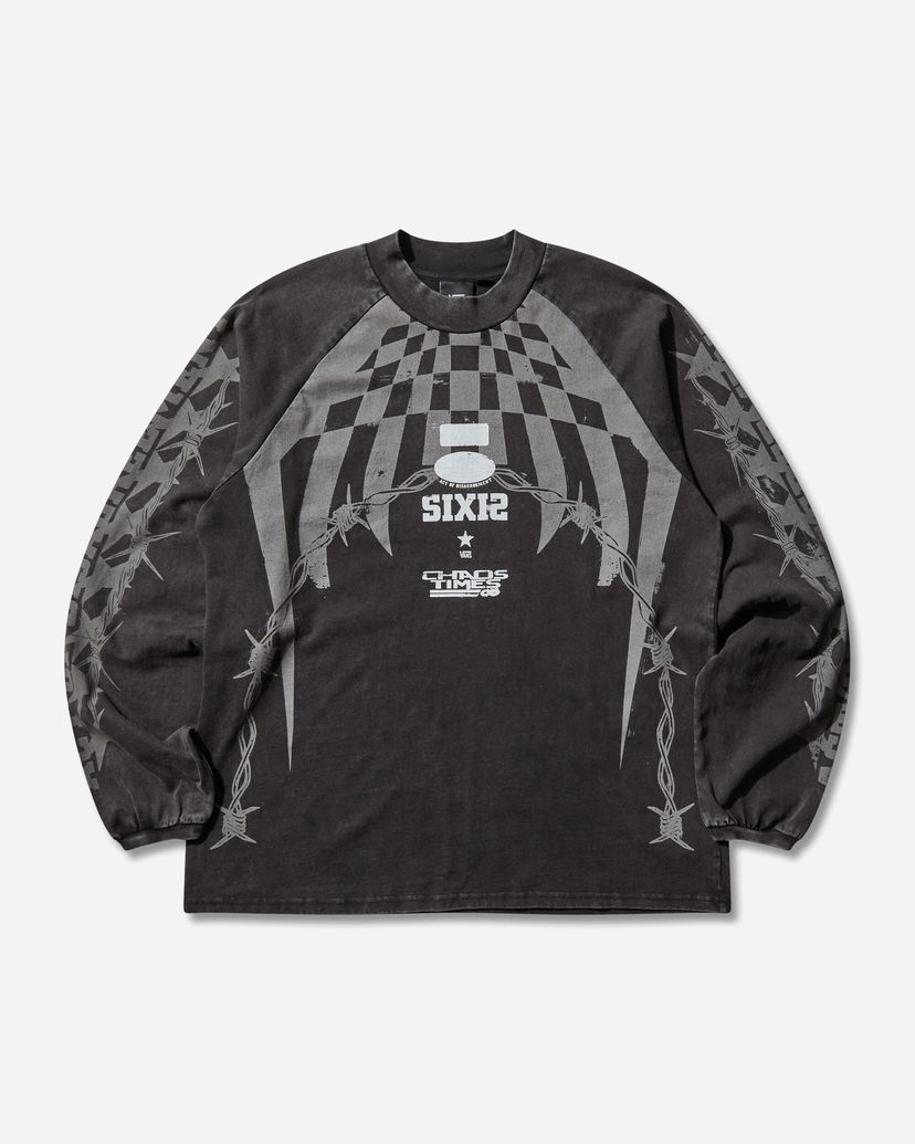 T-shirt Vans Act of Disagreement Hazard Longsleeve T-Shirt Svart | VN000RPWBLK1