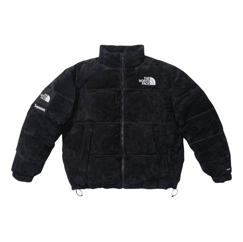 Pufferjacka Supreme North Face Suede Nuptse Jacket Svart | SUP-FW23-213