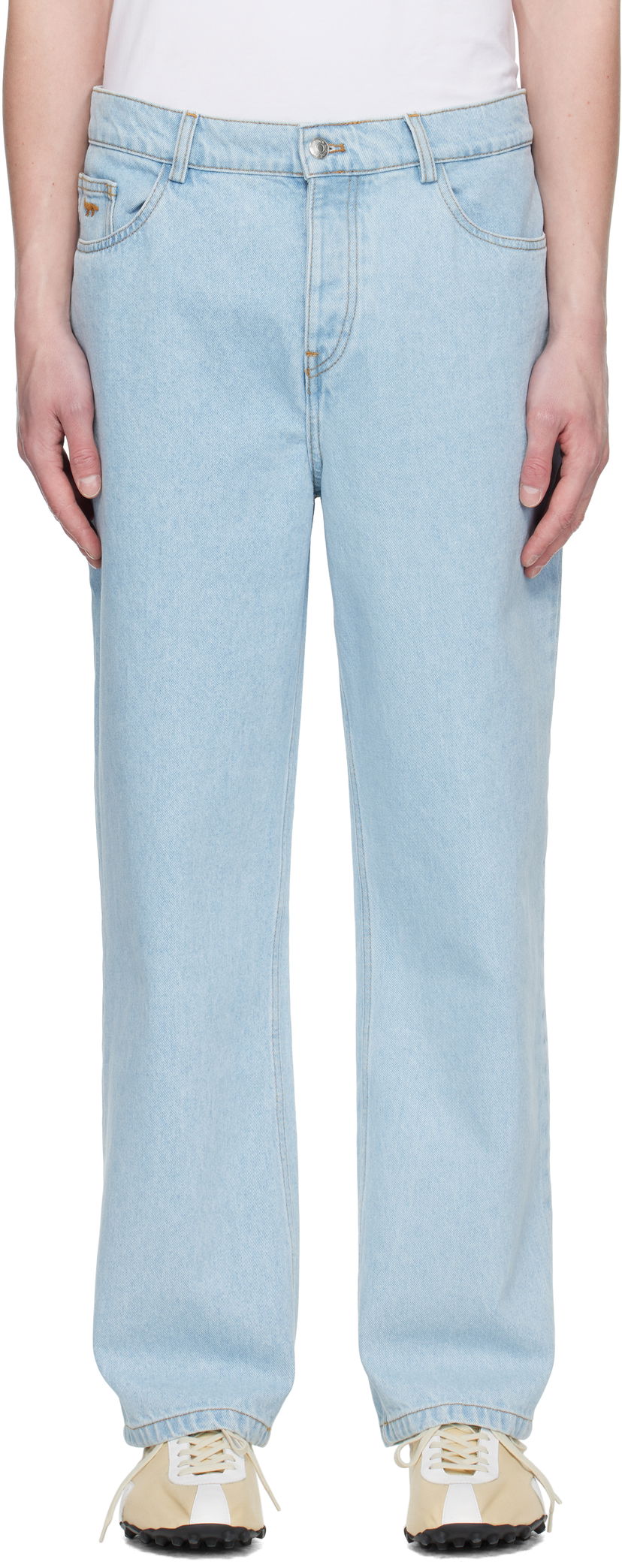 Jeans MAISON KITSUNÉ Maison Kitsuné Relaxed Jeans Blå | OM01105WD4009