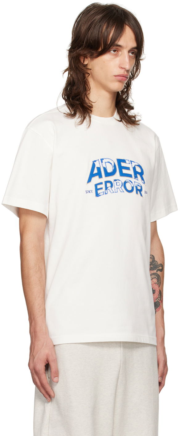 T-shirt ADER ERROR Flocked Logo T-Shirt Vit | BN25FYTS0101OW, 1