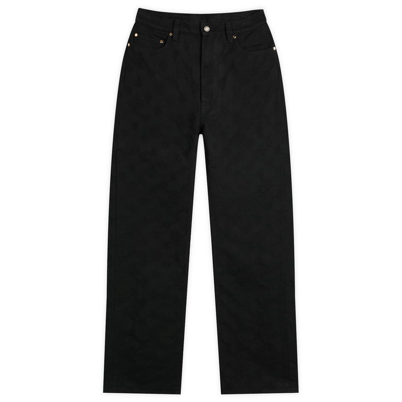 Jeans Casablanca Denim Straight Leg Monogram Jeans Svart | M-AW25-TR-330-01