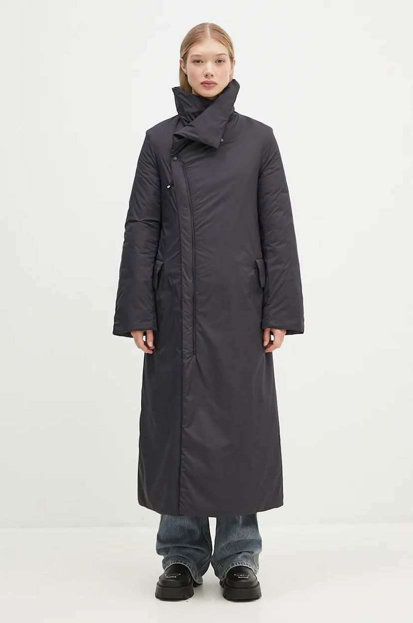 Rockar Y-3 Padded Coat Long Black Svart | IW7487