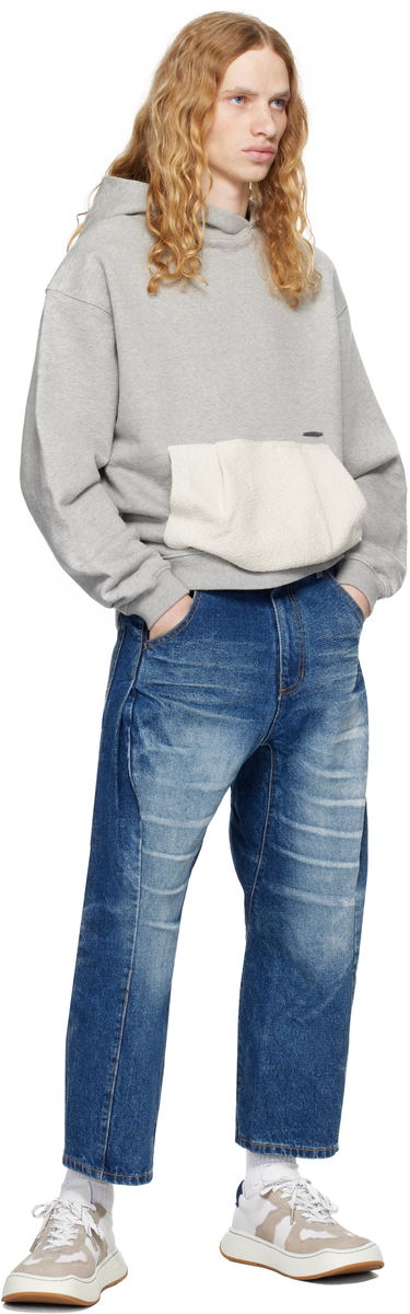 Sweatshirt ADER ERROR Product. 37 Fleece Pocket Hoodie Grå | BN01FWHD0106GR, 3