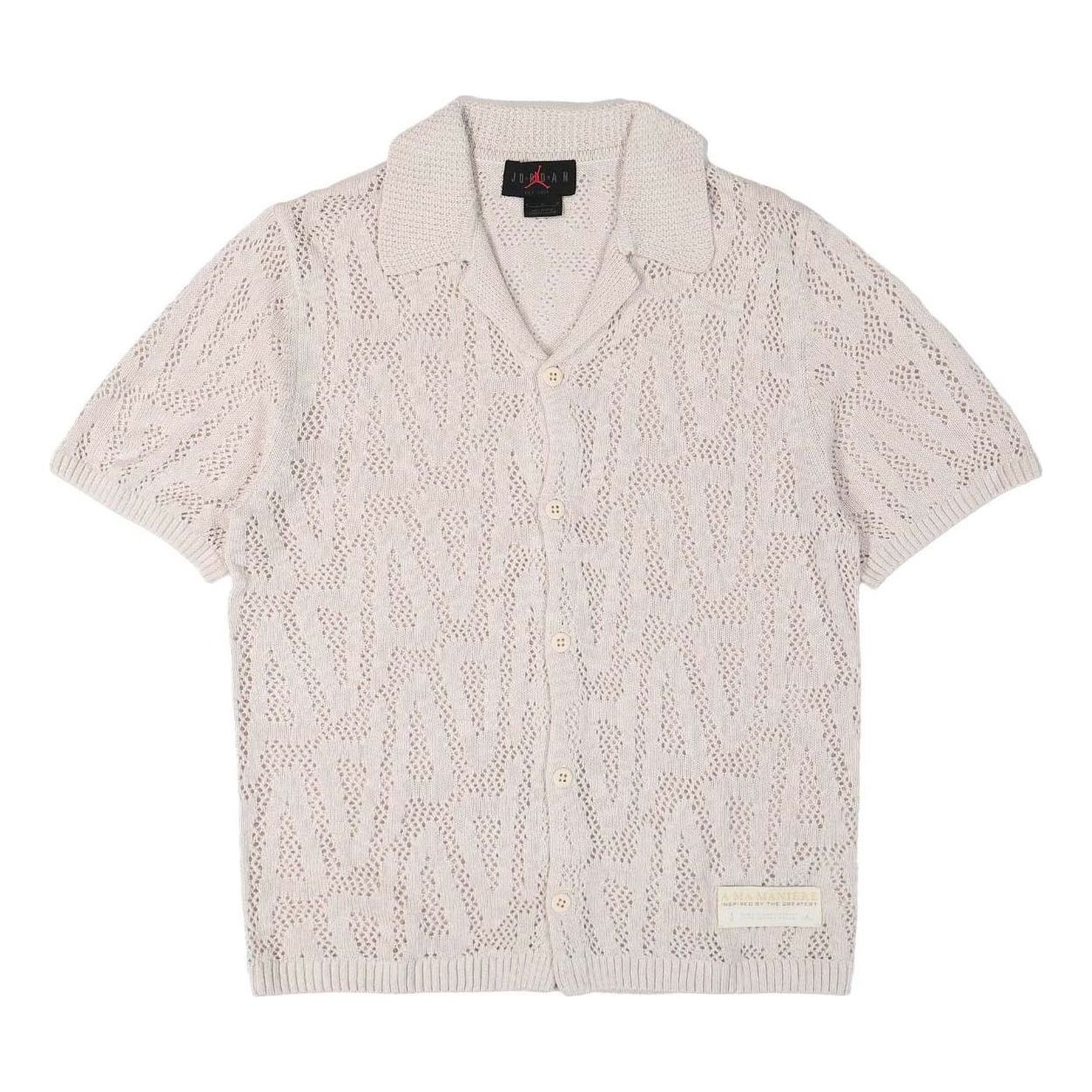Sweater Jordan Jordan x A Ma Maniere Shooting Knitted Shirt Beige | HF0535-030, 0