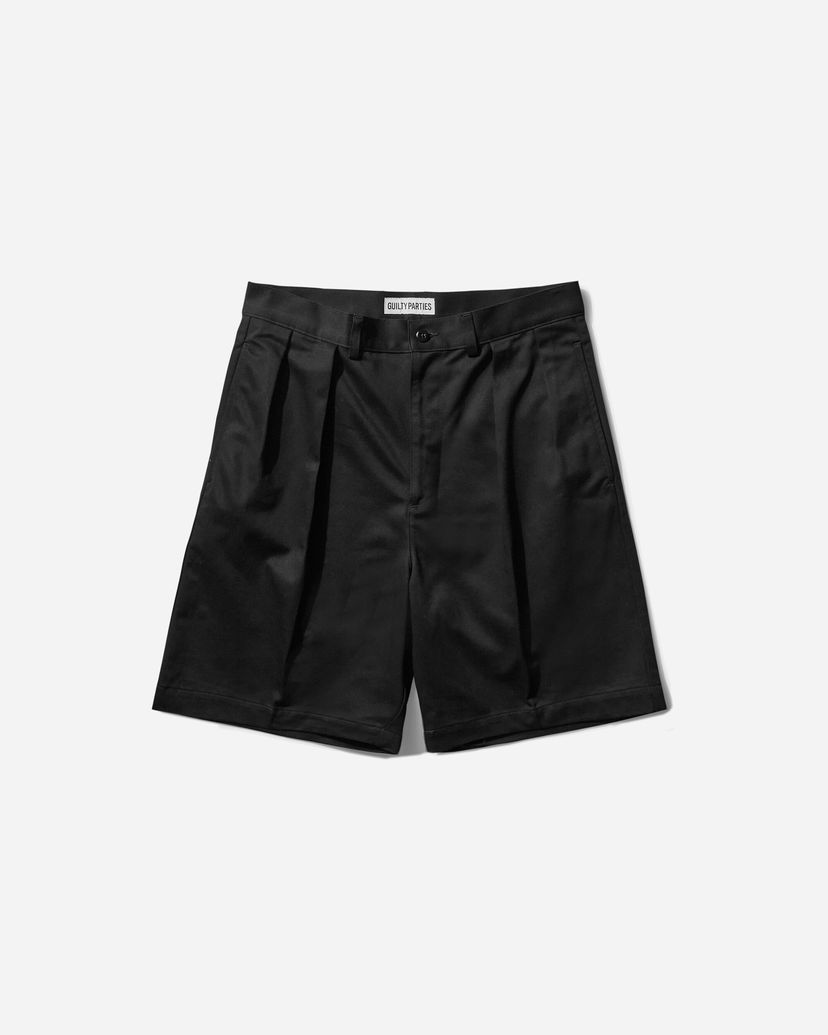 Shorts WACKO MARIA Double Pleated Chino Shorts Svart | 25SS-WMP-PT14 BLACK