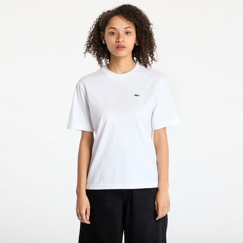 T-shirt Lacoste LACOSTE Soft Cotton T-Shirt Vit | TF7215 001