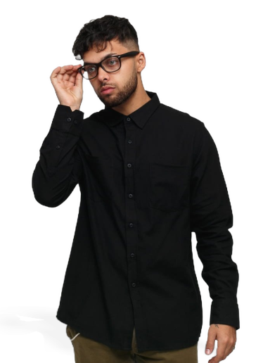 Skjorta Urban Classics Checked Flanell Shirt Svart | tb297 black