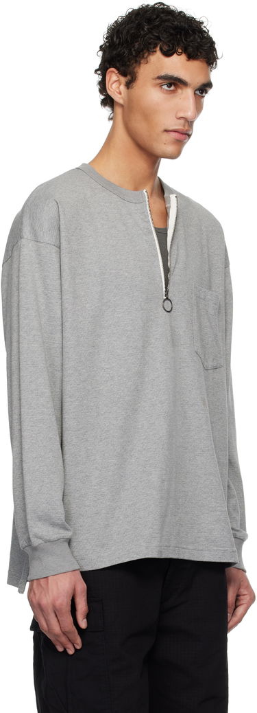 Sweatshirt NANAMICA nanamica Half Zip Long Sleeve T-Shirt Grå | S25SH013U, 1
