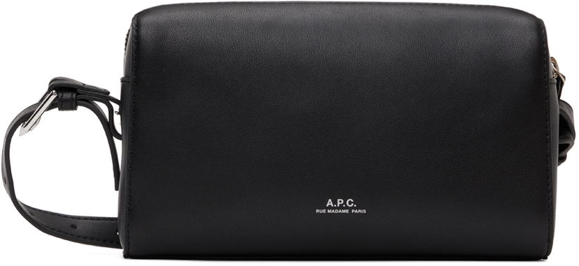 Axelväska A.P.C. Leather Camera Bag Svart | PUAAT-H61821