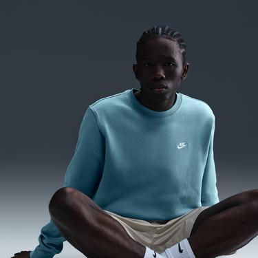 Sweater Nike Nike Club Fleece Crewneck Sweatshirt Turkos | FN3886-464, 4