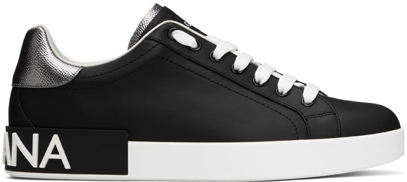 Sneakers och skor Dolce & Gabbana Black Portofino Sneakers Svart | CS2216AH527