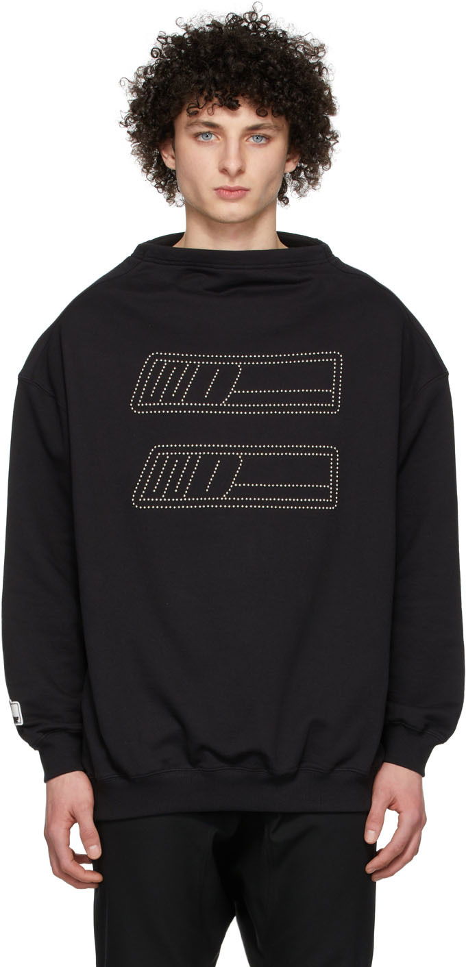 Sweatshirt We11done We11done High Boatneck Sweatshirt Svart | WD-TS1-22-538-U-BK