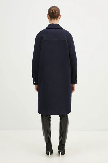 Jacka MAISON KITSUNÉ Maison Kitsune Workwear Wool Shirt Jacket Blå | NW02211WM0026, 2