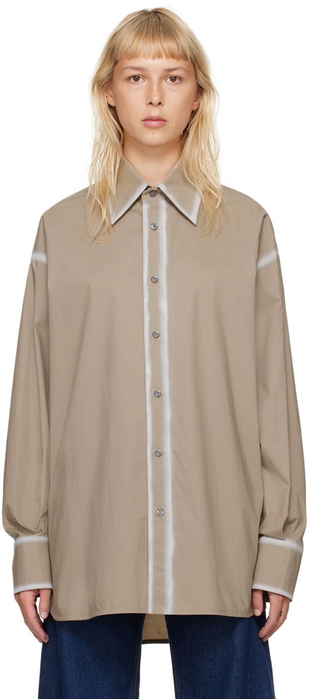 Skjorta Maison Margiela MM6 Buttoned Shirt Beige | SH0DT0008 S47294
