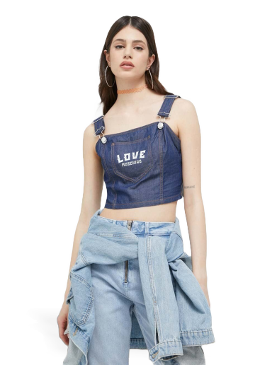 Linne Moschino Love Tank Top Mörkblå | W.C.E77.01.T.174A