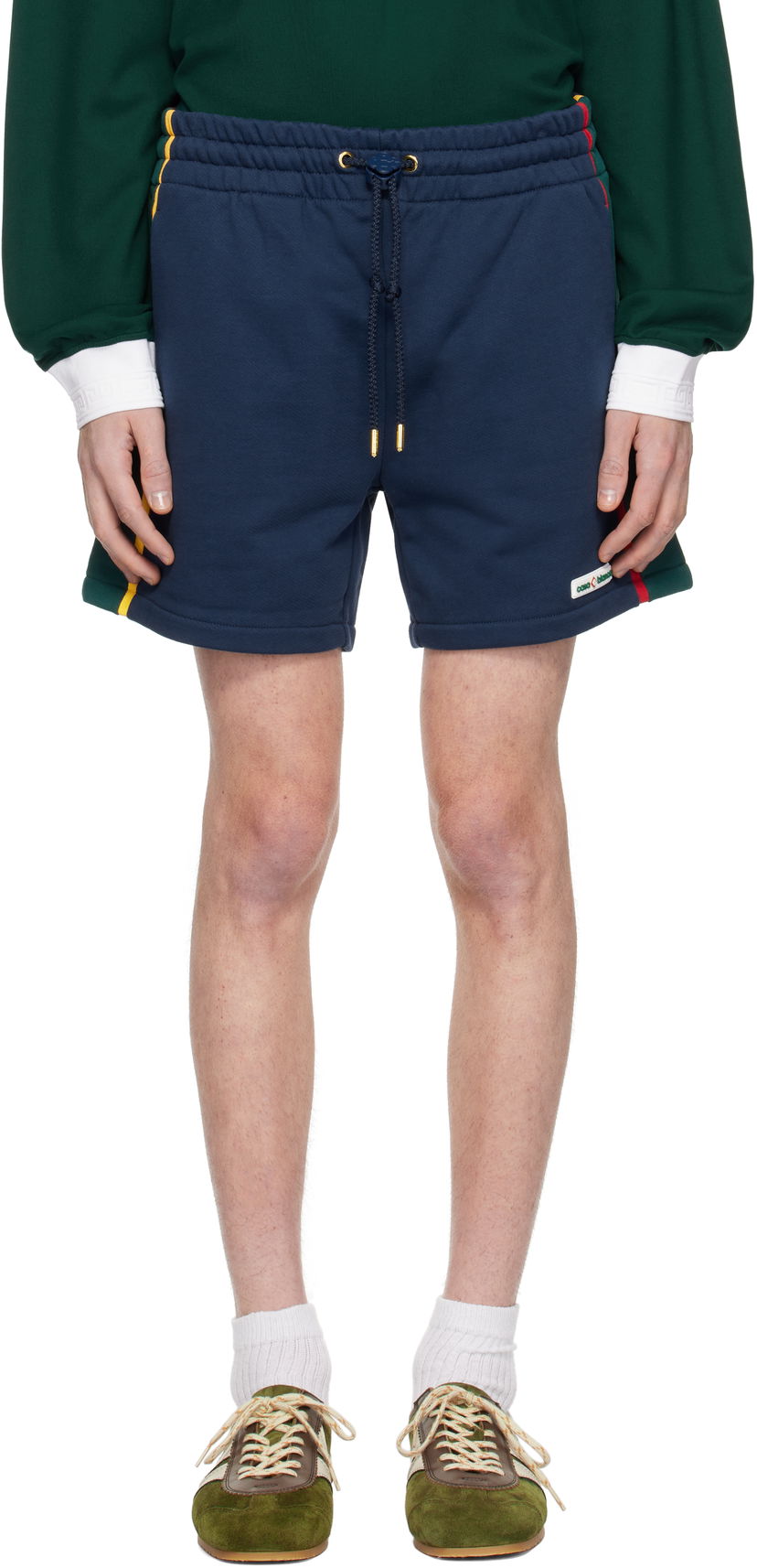 Shorts Casablanca Colourblock Shorts Mörkblå | MPS25-JTR-240-01