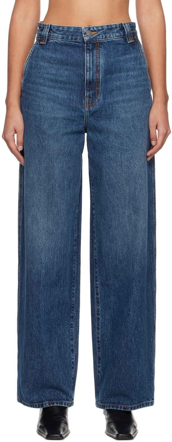 Jeans Khaite Indigo 'The Bacall' Jeans Mörkblå | 1128908099