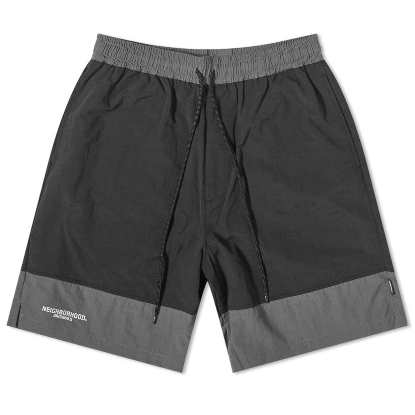 Badkläder Neighborhood Nylon Logo Swim Shorts Svart | 231TSNH-PTM03-BLK