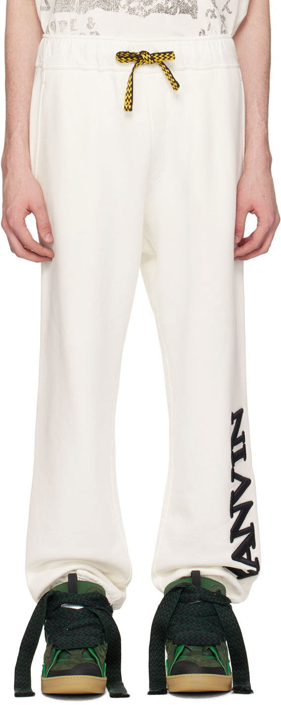 Träningsbyxor LANVIN Future Edition Sweatpants Vit | RU-TR0060-J115-P24