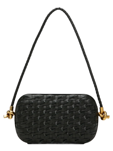 Axelväska Bottega Veneta Knot On Strap Clutch Grön | 717623 V3AC1