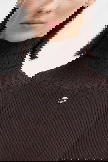 Klä Coperni Leg Cut-Out Rib Gown Maxi Brun | COPML155Y3011, 4